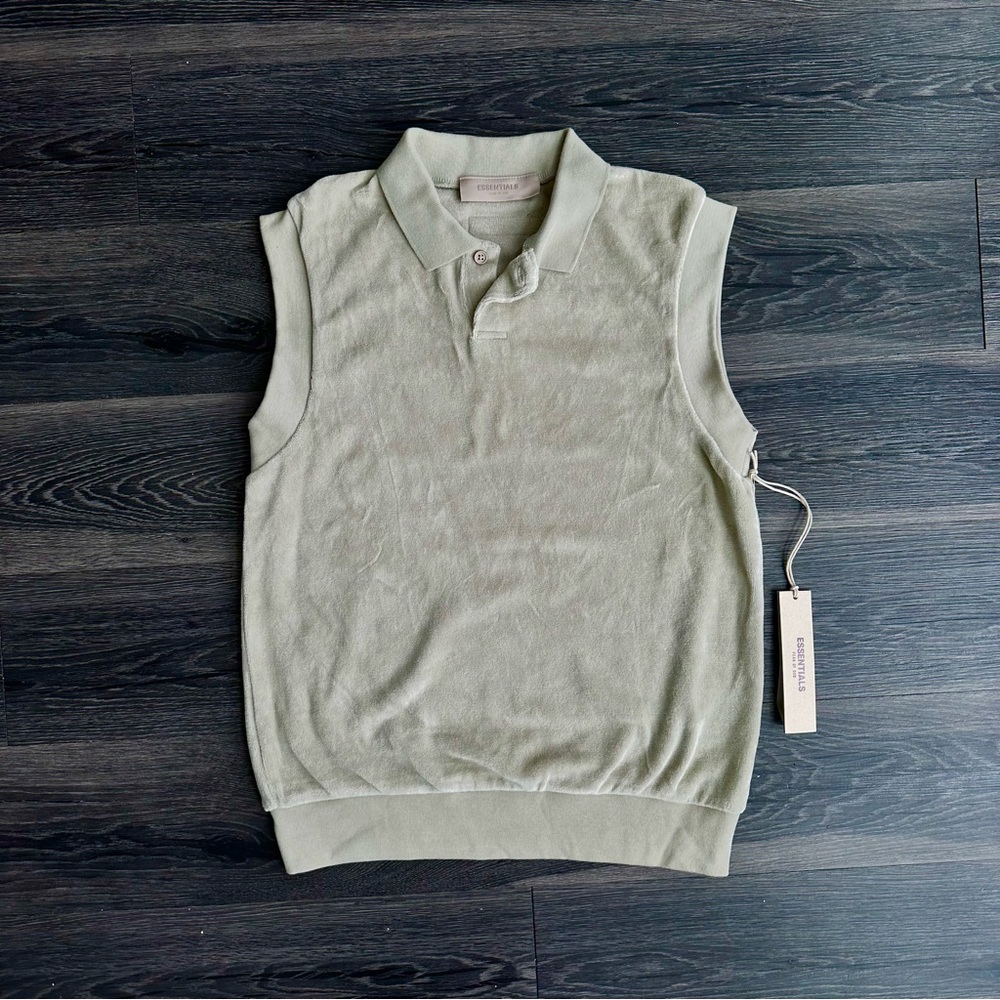FEAR OF GOD ESSENTIALS Women’s Velour Sleeveless Polo
